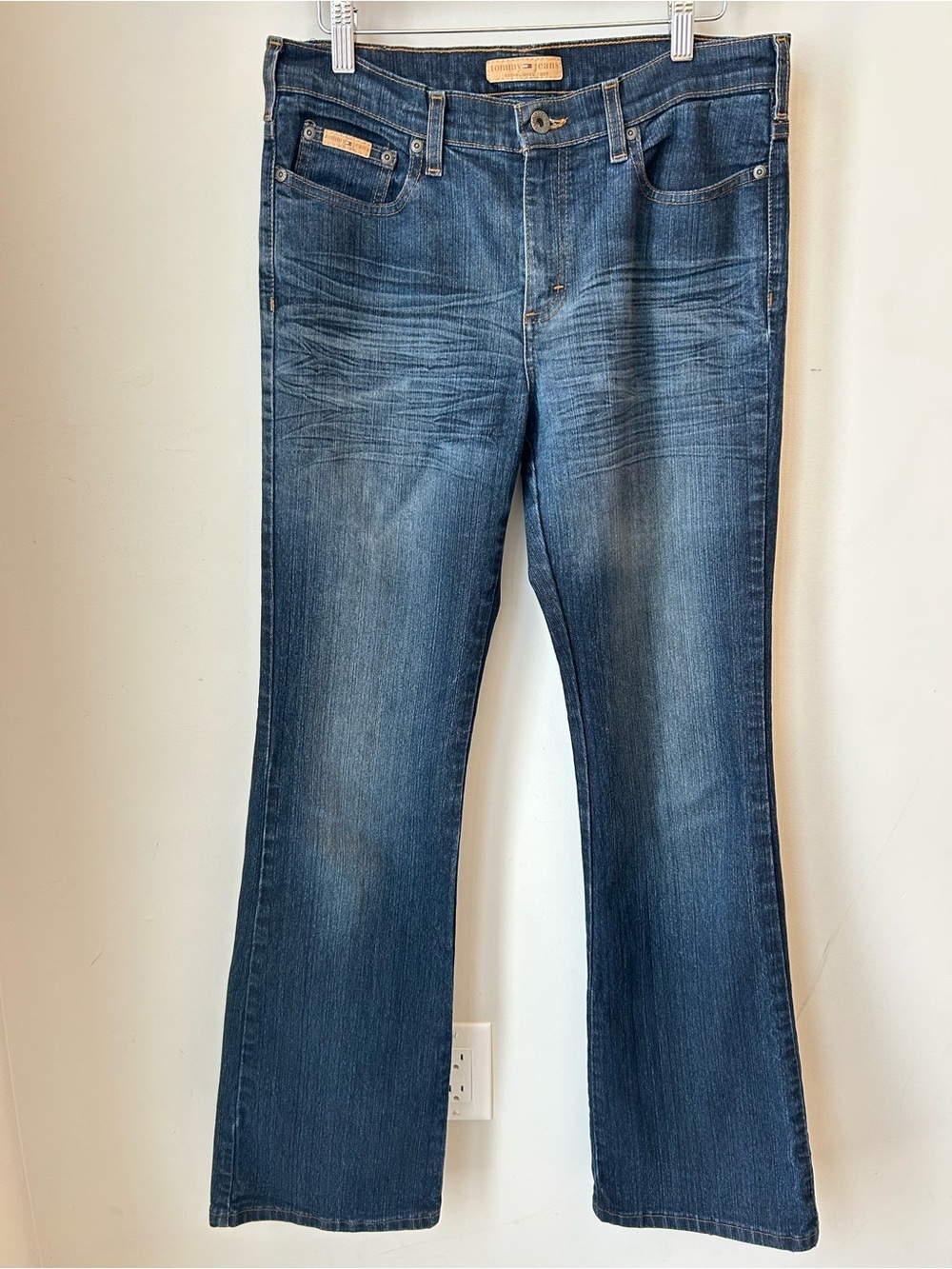 Vintage Tommy Jeans Euro Flare Y2K Dark Wash Jeans Size 31 Made in Canada